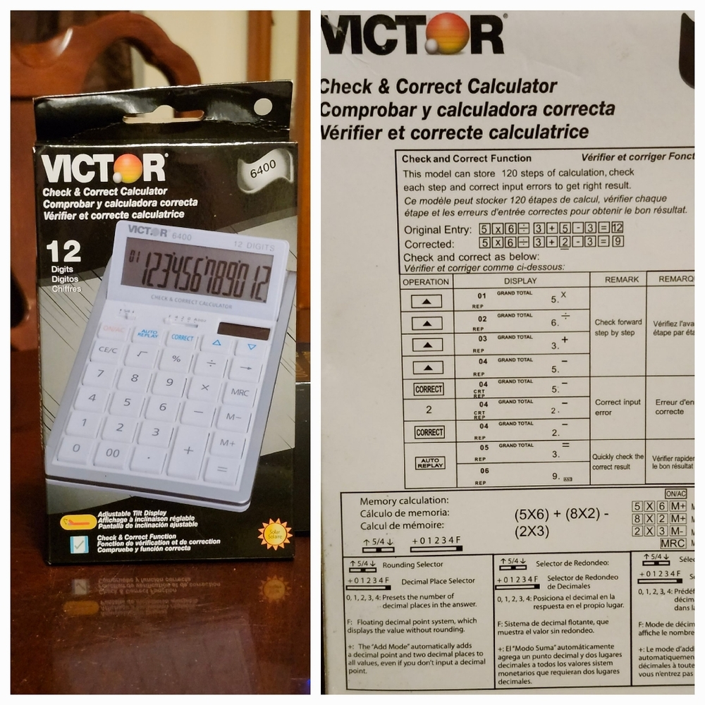 NIB-Victor 6400 12-Digit LCD Desktop Calculator.  $22 New